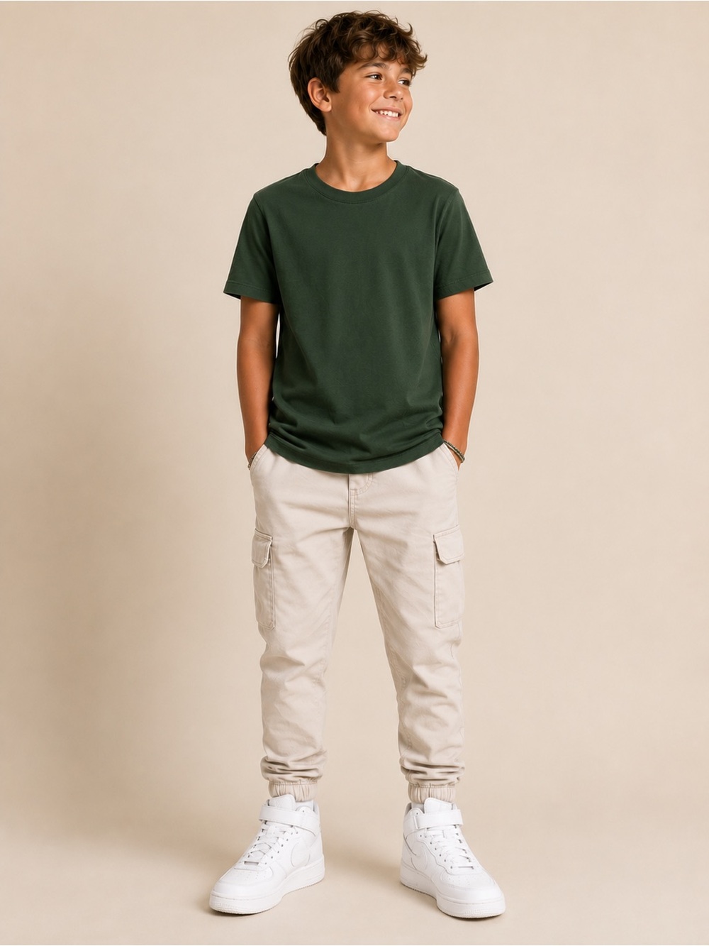 wonder nation Dark Green Short Sleeve Tee